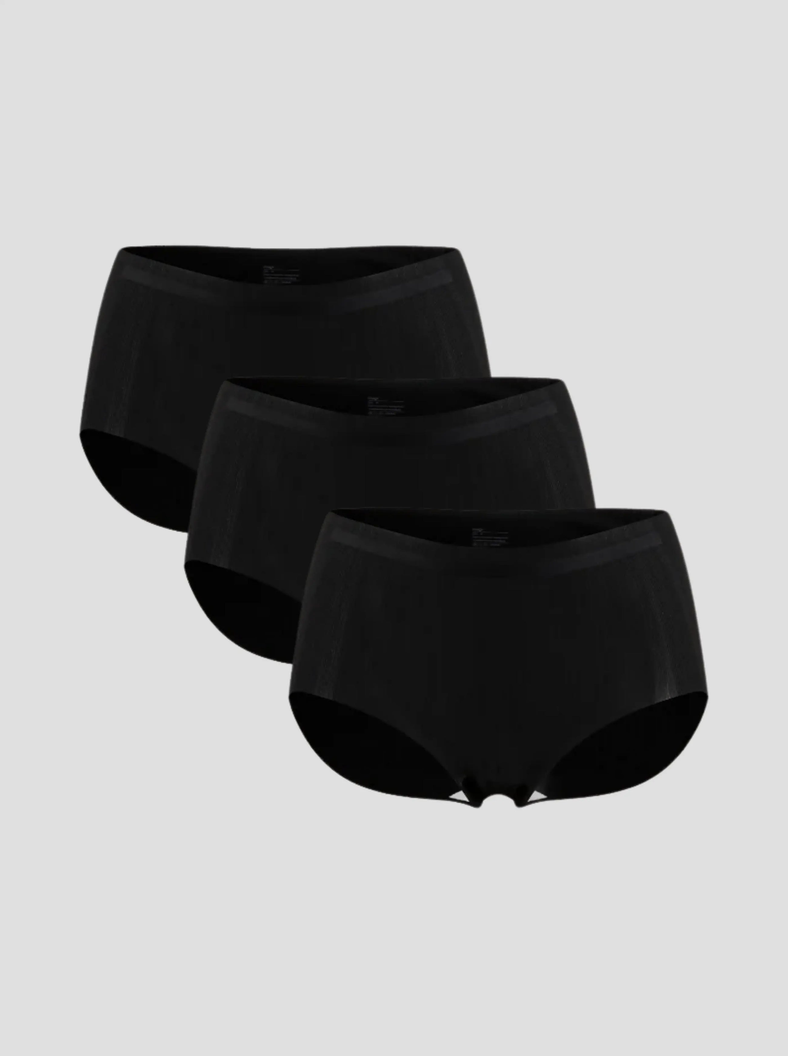 NuAir Mesh Flex breathable black mesh briefs 3-pack with reinforced thigh bands and antibacterial gusset