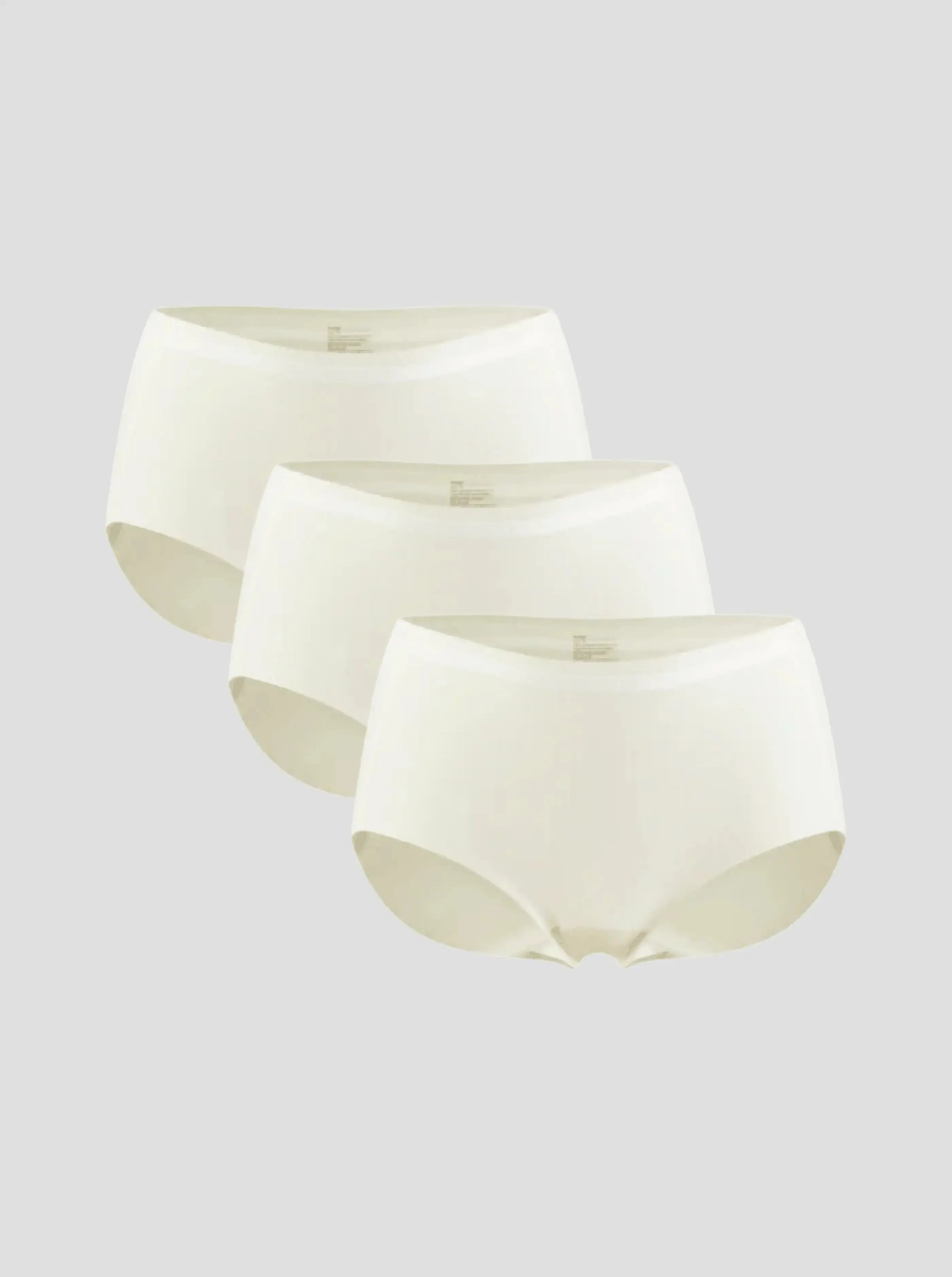 NuAir Mesh Raw seamless breathable lightweight white briefs 3-pack shown