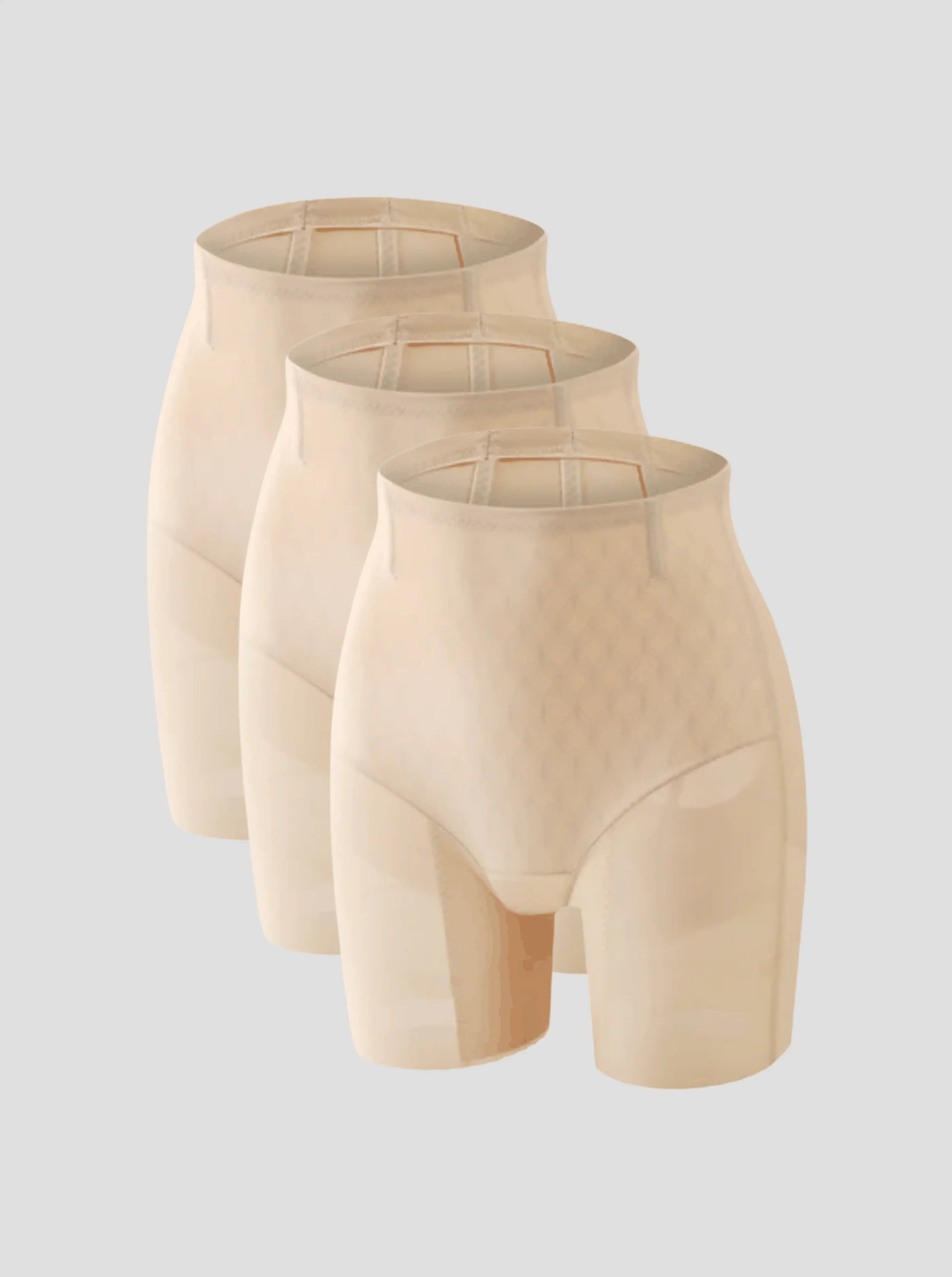 NuForme Lifting Boxer 3-pack beige shaping boxers with 3D contouring and tummy control