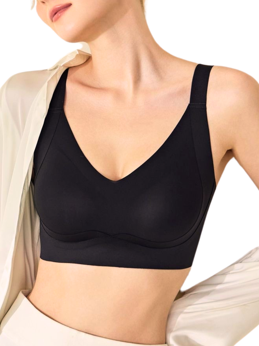 Soutien-gorge à bonnets entiers avec agrafes dans le dos et maintien latéral