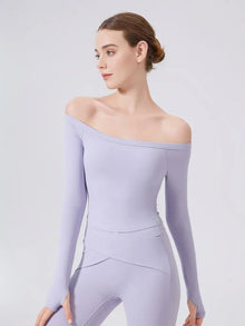 NuMotion Core NakedFeel Off-Shoulder Sculpt Top Nuage