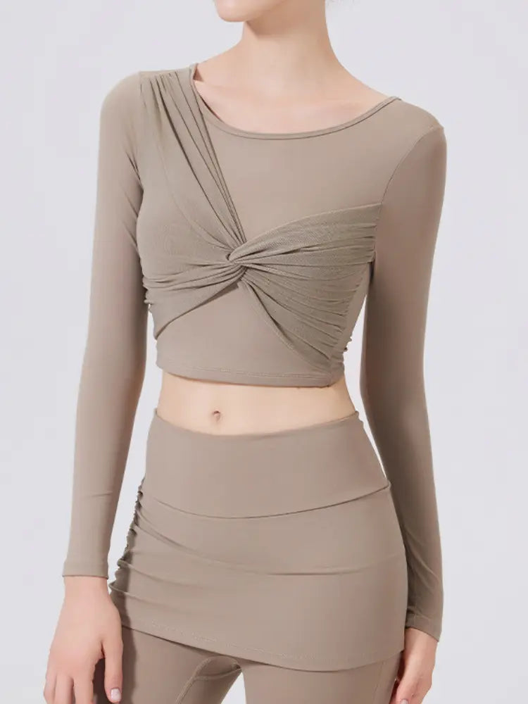NuMotion Core NakedFeel Sculpt Mesh Twist Bra Top & Leggings Nuage