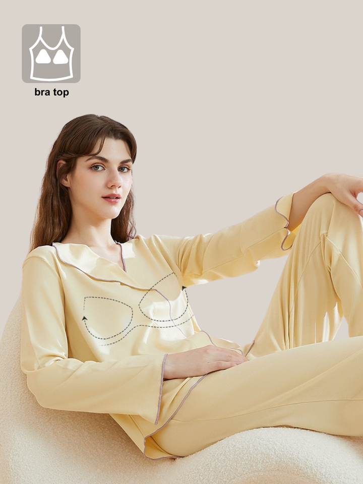 NuLounge Thermal Pajamas Collared Neck Set