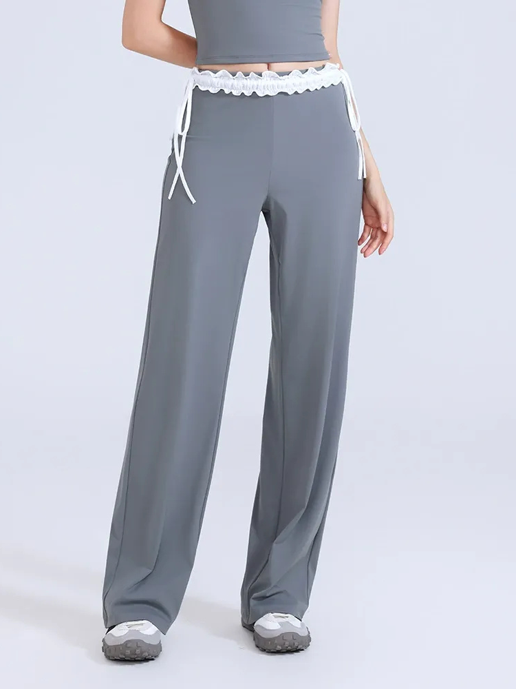 NuMotion Core NakedFeel Ruffle Tie-Waist Flow Pants