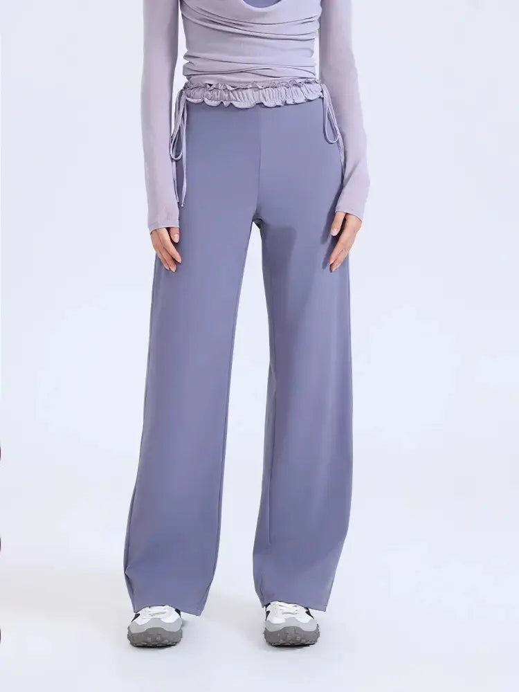 NuMotion Core NakedFeel Ruffle Tie-Waist Flow Pants Nuage