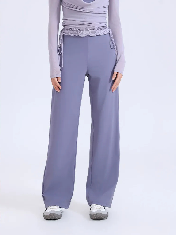NuMotion Core NakedFeel Ruffle Tie-Waist Flow Pants