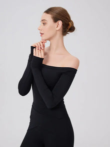 NuMotion Core NakedFeel Off-Shoulder Sculpt Top Nuage