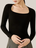 NuWarm Tech Thermal Square Neck Top Nuage