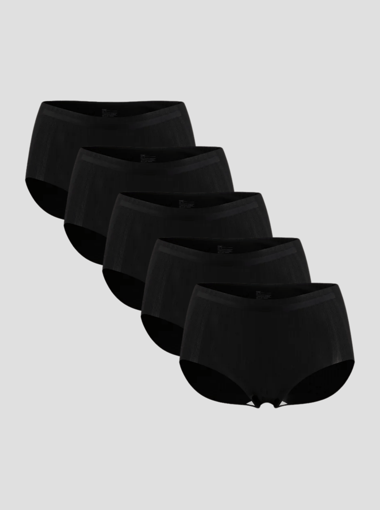 NuAir Mesh Flex black breathable mesh briefs 5-pack with reinforced thigh bands and antibacterial cotton gusset