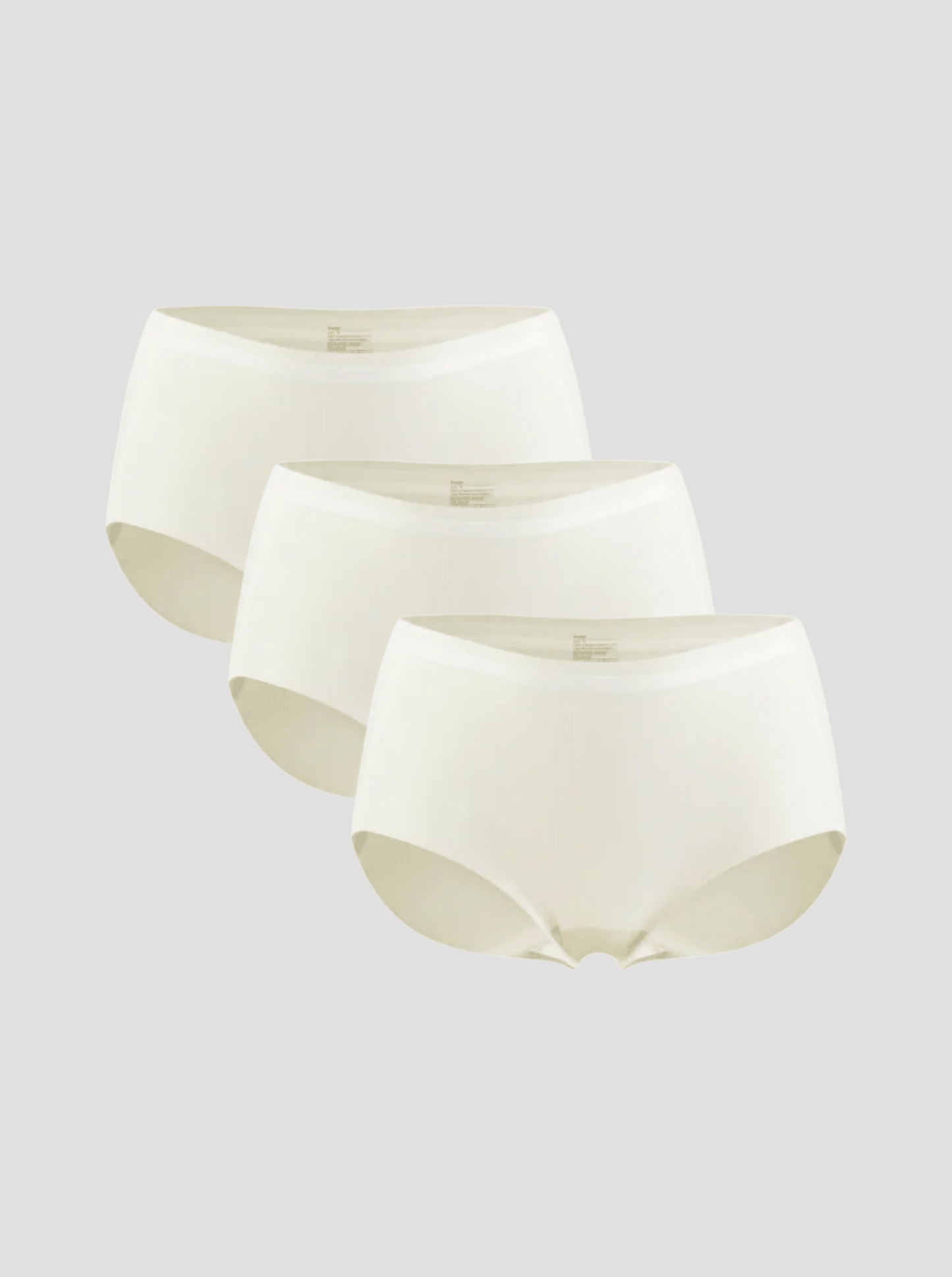 NuAir Mesh Raw seamless breathable lightweight white briefs 3-pack shown