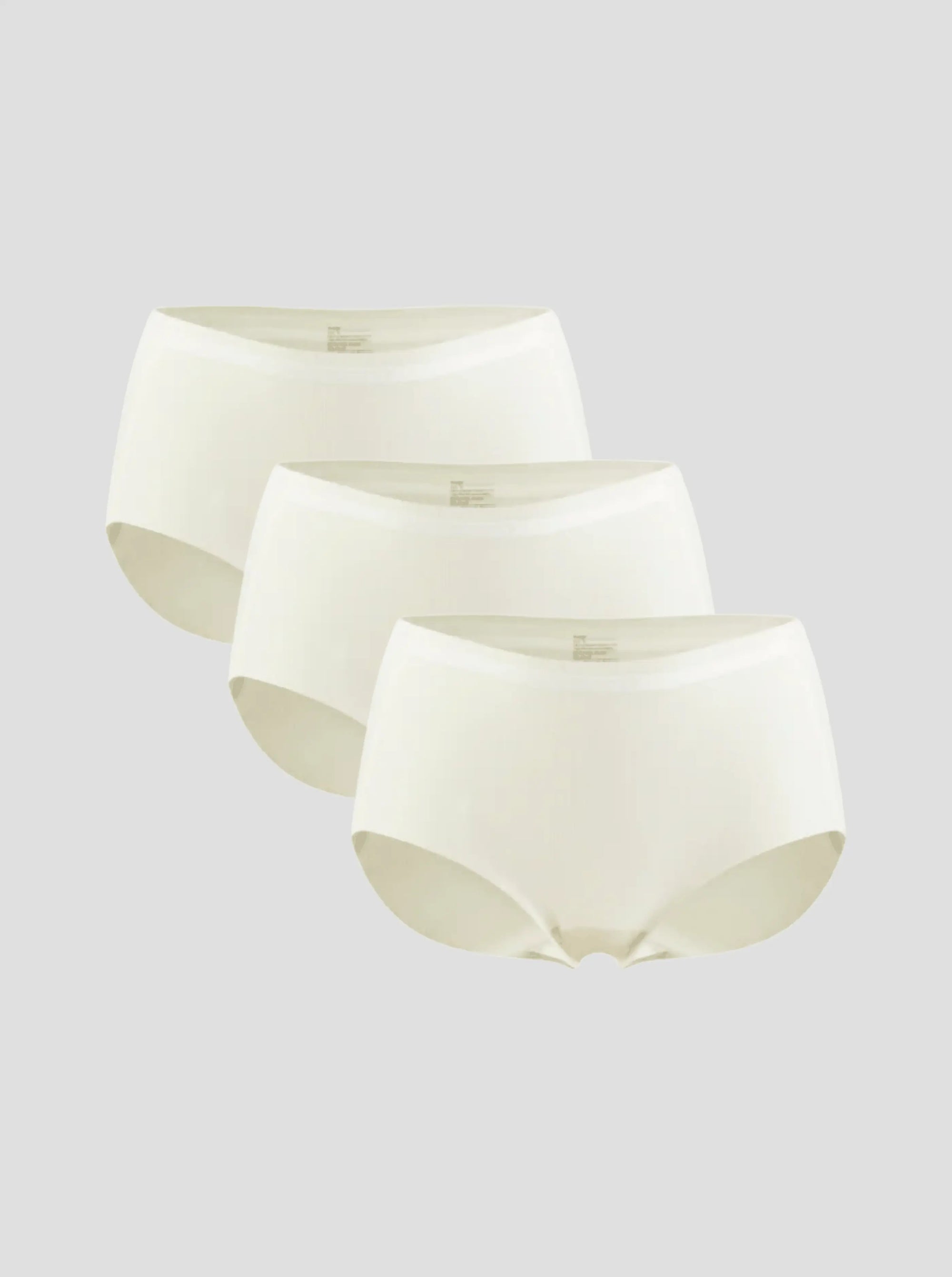 NuAir Mesh Raw seamless breathable lightweight white briefs 3-pack shown