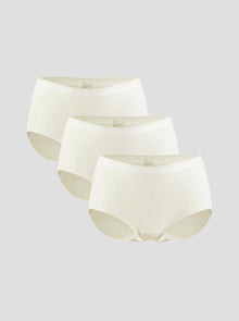 NuAir Mesh Raw seamless breathable lightweight white briefs 3-pack shown