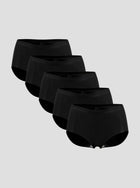 NuAir Mesh Raw seamless black briefs 5-pack breathable mesh fabric with raw-cut edges and 3D contour fit