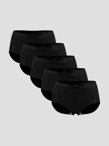 NuAir Mesh Raw seamless black briefs 5-pack breathable mesh fabric with raw-cut edges and 3D contour fit