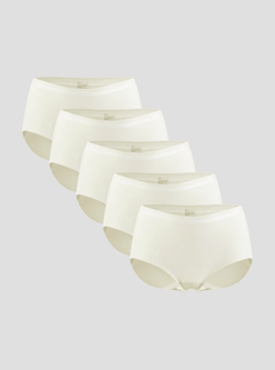 NuAir Mesh Raw seamless breathable mesh briefs 5-pack in white