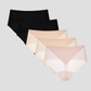 NuCloud High Waist Thong 5-pack in black and nude with seamless, breathable high-waisted design and cotton gusset for invisible comfort