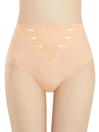 NuCloud High Waist Thong in nude, seamless design with breathable, ultra-thin ice silk fabric and high-waisted support