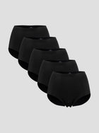 NuCloud Original High-Rise 5-pack black seamless high-rise briefs with breathable, second-skin fabric and full coverage fit