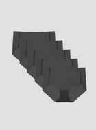 NuCloud Original Mid-Rise Brief 5-pack in black with raw-cut edges and full coverage design