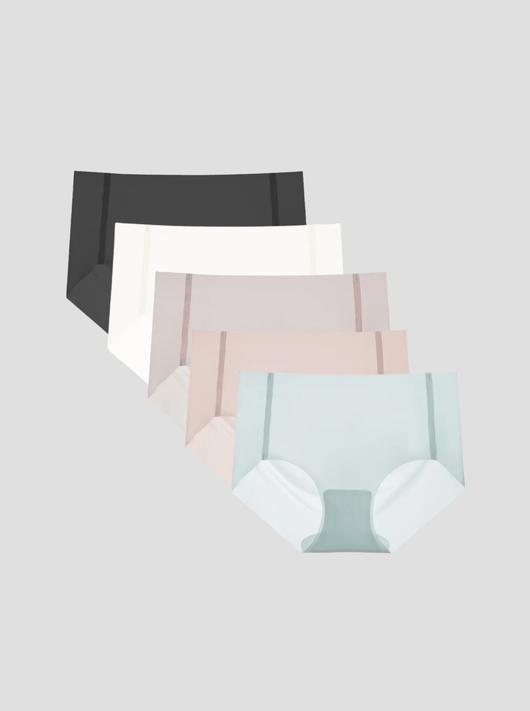 NuCloud Original Mid-Rise Brief 5-pack in assorted colors with raw-cut edges and full coverage