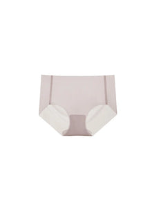 NuCloud Original Mid-Rise Brief Cream with white accents on a white background