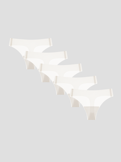 Set of NuCloud Original Thong（5-Pack）on a light gray background