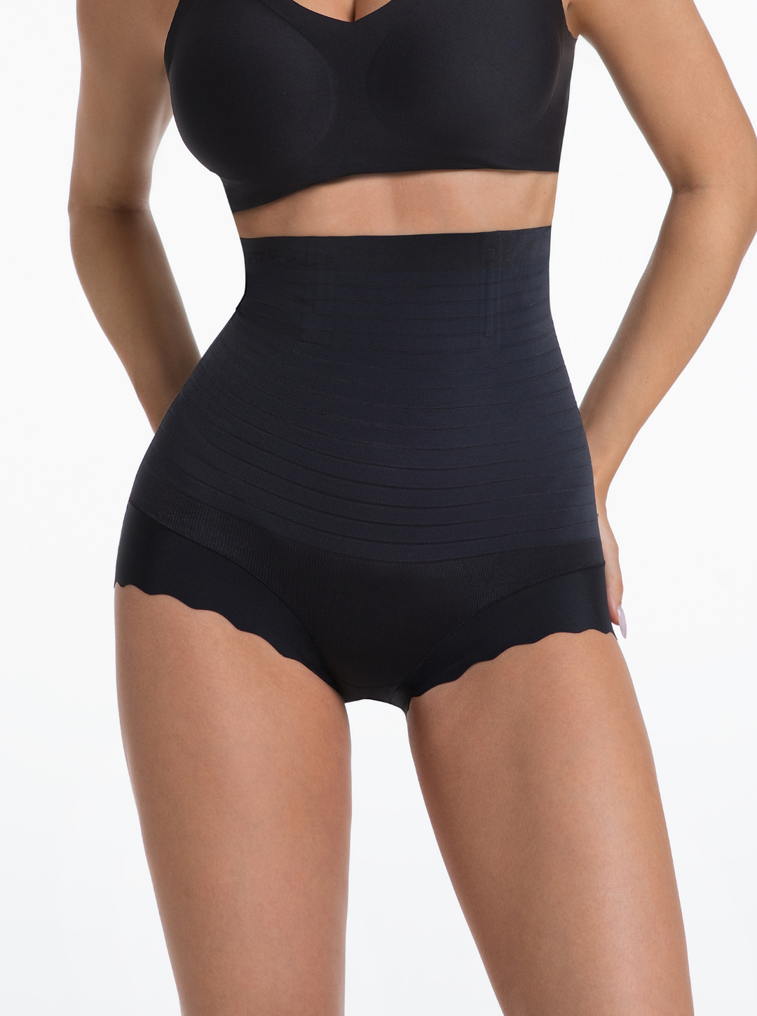 High-rise smoothing with targeted compression NuForme Gentle Shaping Underwear front