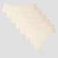 NuShield Anti Camel Thong 5-pack seamless beige anti-camel toe thongs with antibacterial gusset and silk-enhanced lining