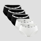 NuSoft Classic Cotton Brief 5-pack in black and white with logo waistband, mid-rise, soft cotton blend briefs